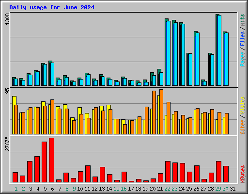 Daily usage for June 2024